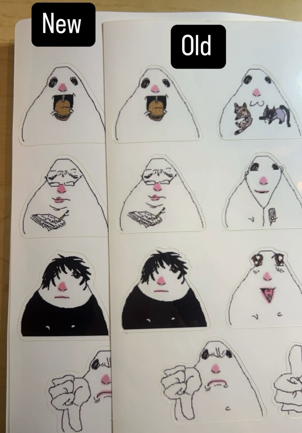 The Fan Favorites 11 hamsters sticker sheet