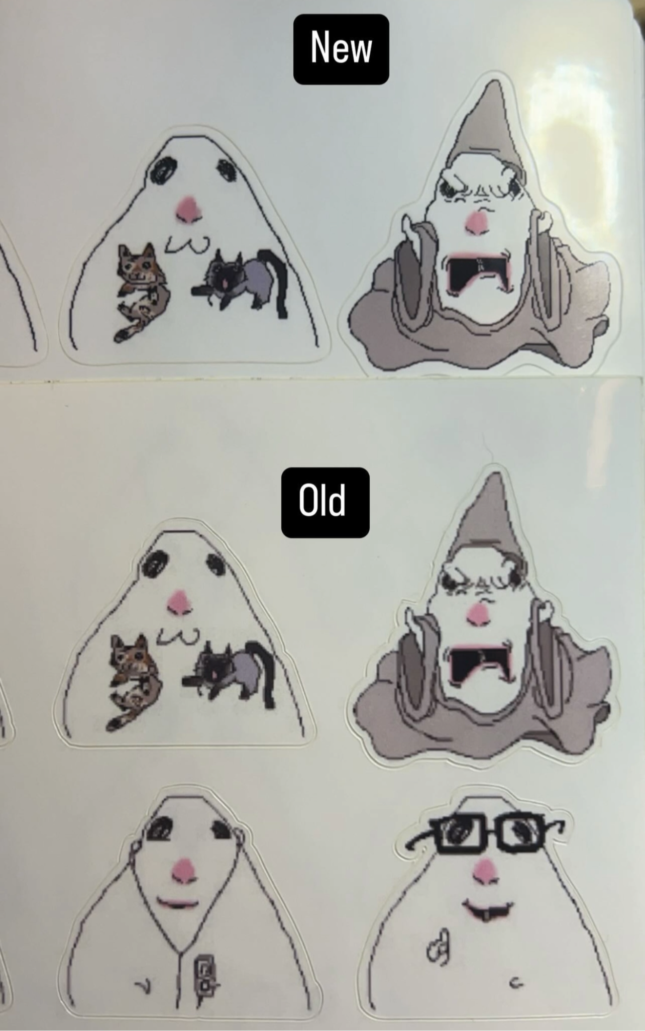 The Fan Favorites 11 hamsters sticker sheet