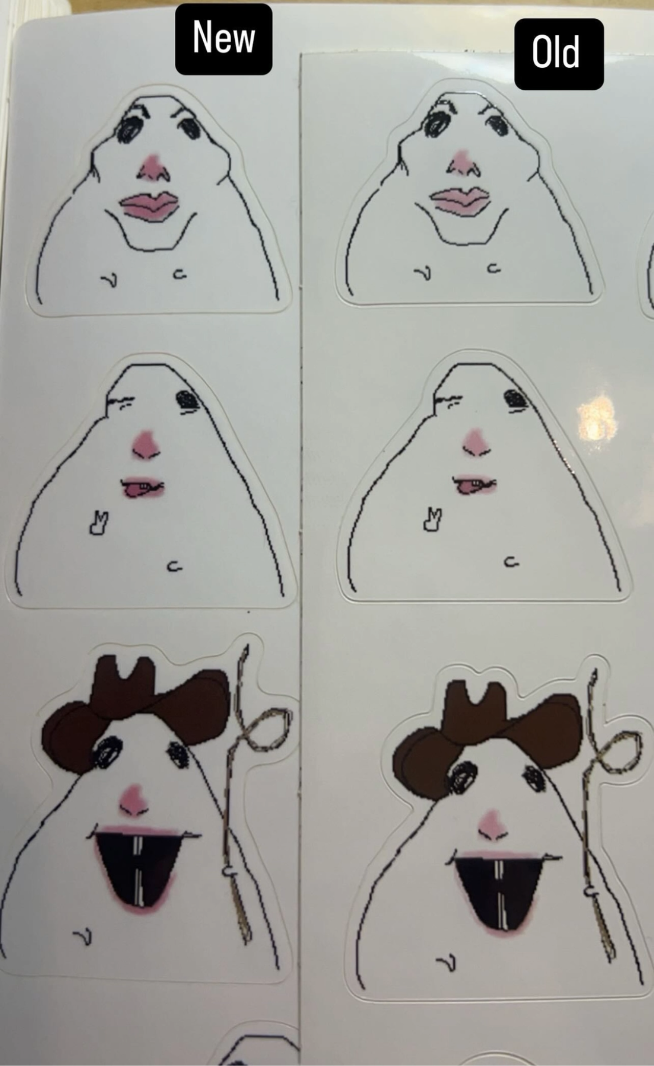 THE ORIGINALS 11 hamsters sticker sheet