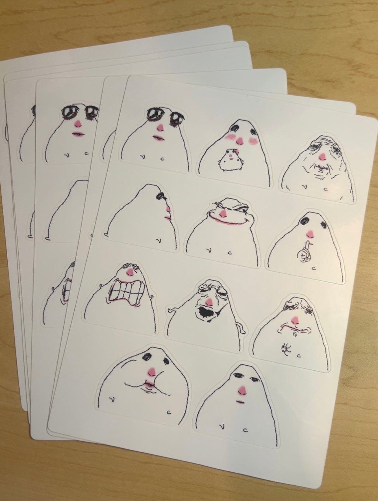 The Bundles of Joy 11 hamsters sticker sheet