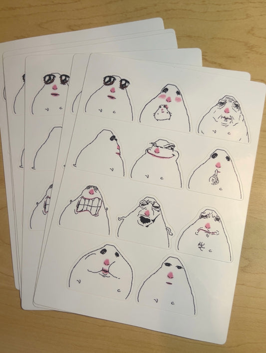 The Bundles of Joy 11 hamsters sticker sheet